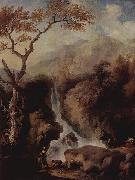 Christian Wilhelm Ernst Dietrich, Wasserfalle in der Umgebung Roms